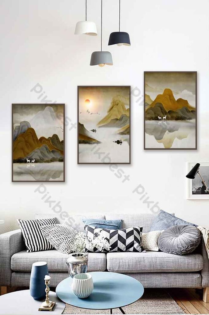 Tranh Canvas Treo Tường Sông Núi Hữu Tình Đủ Kích Thước