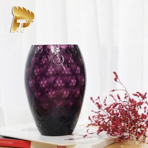 LỌ HOA PHA LÊ MÀU TÍM OPTIKA DÀNH CHO NGƯỜI MỆNH HỎA