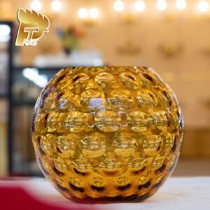 LỌ HOA PHA LÊ MÀU VÀNG OPTIKA DÀNH CHO NGƯỜI MỆNH THỔ