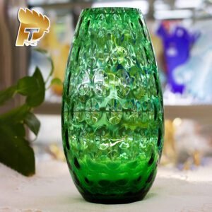 LỌ HOA PHA LÊ MÀU XANH OPTIKA DÀNH CHO NGƯỜI MỆNH MỘC