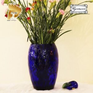 LỌ HOA PHA LÊ MÀU XANH BIỂN OPTIKA DÀNH CHO NGƯỜI MỆNH THỦY