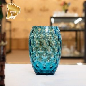 LỌ HOA PHA LÊ MÀU XANH NHẠT OPTIKA DÀNH CHO NGƯỜI MỆNH THỦY