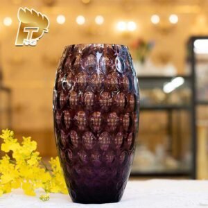 LỌ HOA PHA LÊ MÀU TÍM OPTIKA DÀNH CHO NGƯỜI MỆNH HỎA