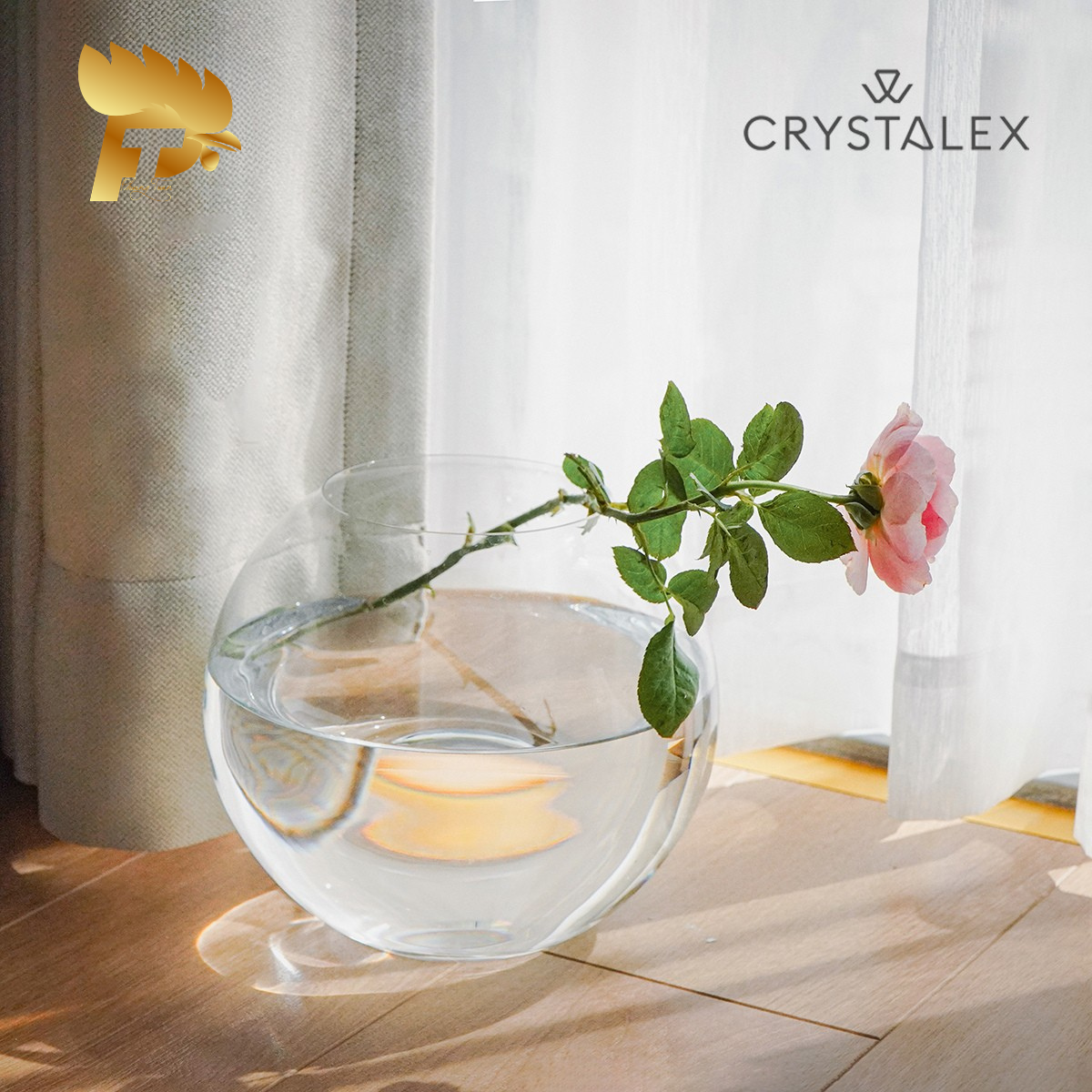 LỌ HOA PHA LÊ TRÒN FLORERO PECERA 17.5CM