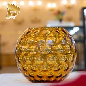 LỌ HOA PHA LÊ MÀU VÀNG OPTIKA DÀNH CHO NGƯỜI MỆNH THỔ