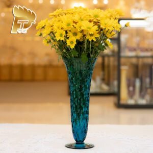 LỌ HOA PHA LÊ MÀU XANH NHẠT OPTIKA DÀNH CHO NGƯỜI MỆNH THỦY