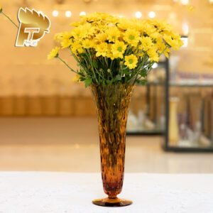 LỌ HOA PHA LÊ MÀU VÀNG OPTIKA DÀNH CHO NGƯỜI MỆNH THỔ