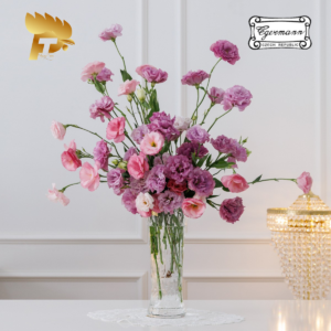 LỌ HOA PHA LÊ MÀU TRẮNG OPTIKA CHO NGƯỜI MỆNH KIM CAO 30 CM