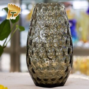 LỌ HOA PHA LÊ MÀU KHÓI OPTIKA CHO NGƯỜI MỆNH KIM CAO 26 CM 4 8762E 26 25 41