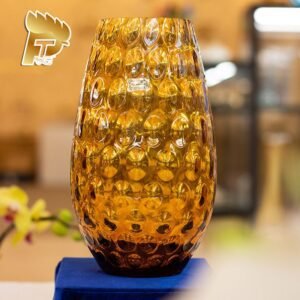 LỌ HOA PHA LÊ MÀU VÀNG OPTIKA DÀNH CHO NGƯỜI MỆNH THỔ