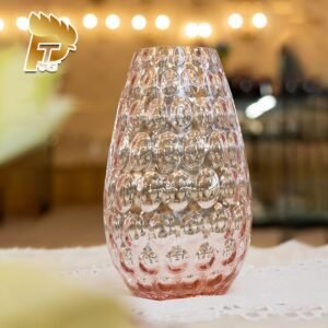 LỌ HOA PHA LÊ MÀU HỒNG OPTIKA DÀNH CHO NGƯỜI MỆNH HỎA