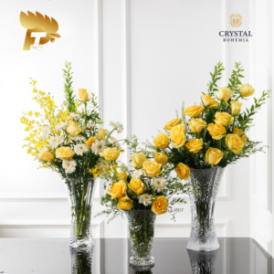 LỌ HOA PHA LÊ TIỆP ORION CRYSTALITE BOHEMIA DÁNG LOE 15 89001 99001 205 1