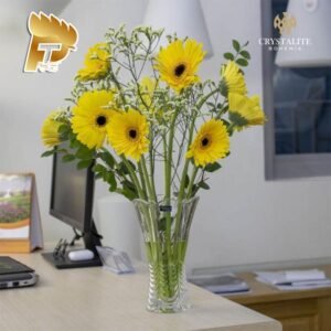 LỌ HOA PHA LÊ TIỆP ORION CRYSTALITE BOHEMIA DÁNG LOE 12 89001 99001 2501