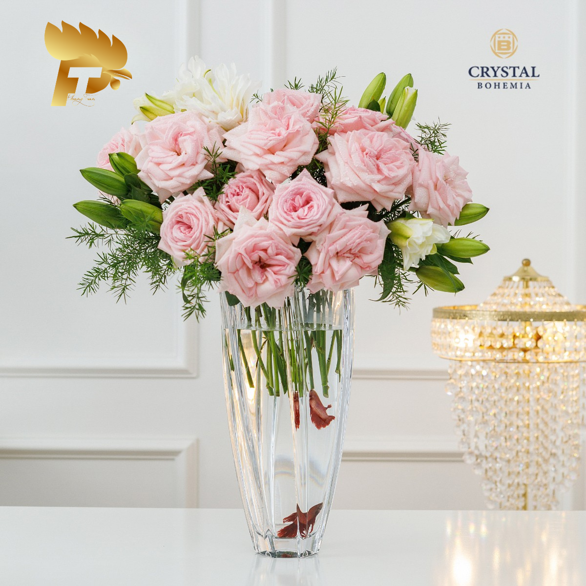 LỌ HOA PHA LÊ TIỆP GLOBUS CRYSTALITE BOHEMIA