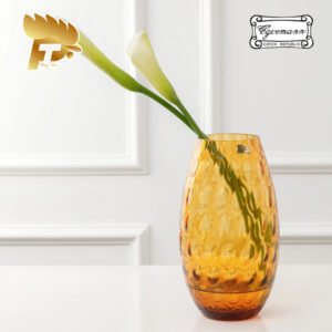 LỌ HOA PHA LÊ MÀU VÀNG OPTIKA CHO NGƯỜI MỆNH THỔ CAO 30 CM 5 anh lo hoa pha le mau vang optika cho nguoi menh tho cao 30 cm2