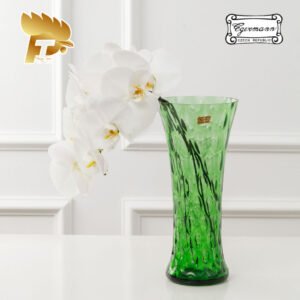 LỌ HOA PHA LÊ MÀU XANH OPTIKA CHO NGƯỜI MỆNH MỘC CAO 30 CM 5 anh lo hoa pha le mau xanh optika cho nguoi menh moc cao 30 cm1