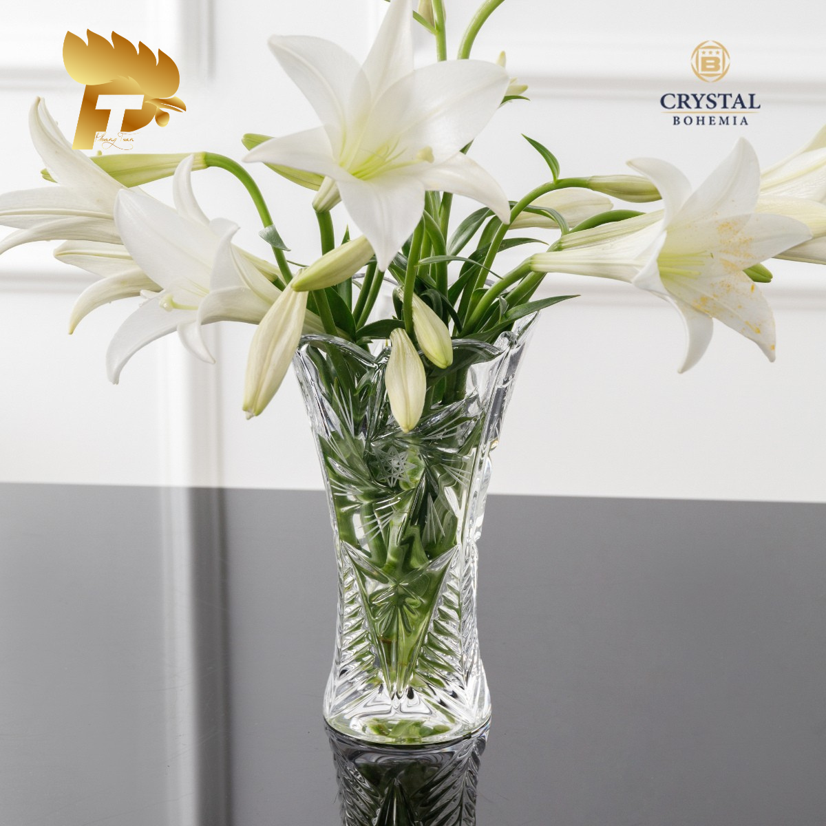 LỌ HOA PHA LÊ TIỆP NOVA PINWHEEL STAR 20.5 CM 4 89001 99030 205 2